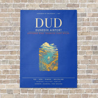 Thumbnail for Dunedin Airport DUD - Canvas Framed - Blue
