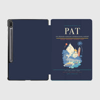 Thumbnail for Jay Prakash Narayan International Airport (PAT) design on navy blue samsung tablet tablet case