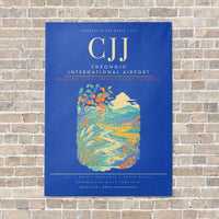 Thumbnail for Cheongju International Airport CJJ - Canvas Framed - Blue