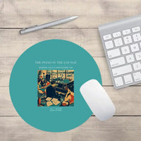 Thumbnail for VINTAGE G4301 - The Piano In The Lounge - Designed Mouse Pads design on turquoise round