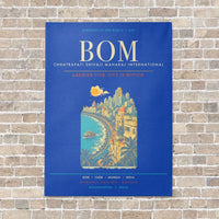Thumbnail for Chhatrapati Shivaji Maharaj International Airport Mumbai BOM - Canvas Framed - Blue