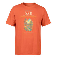Thumbnail for Strasbourg Airport (SXB) T-Shirt single-side front print in Orange | strasbourg-airport-sxb-double-side-t-shirt