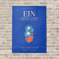Thumbnail for Eindhoven Airport EIN - Canvas Framed - Blue