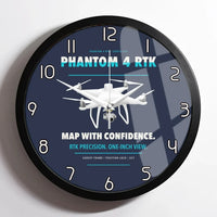 Thumbnail for DJI Phantom 4 RTK design on navy blue framed wall clock