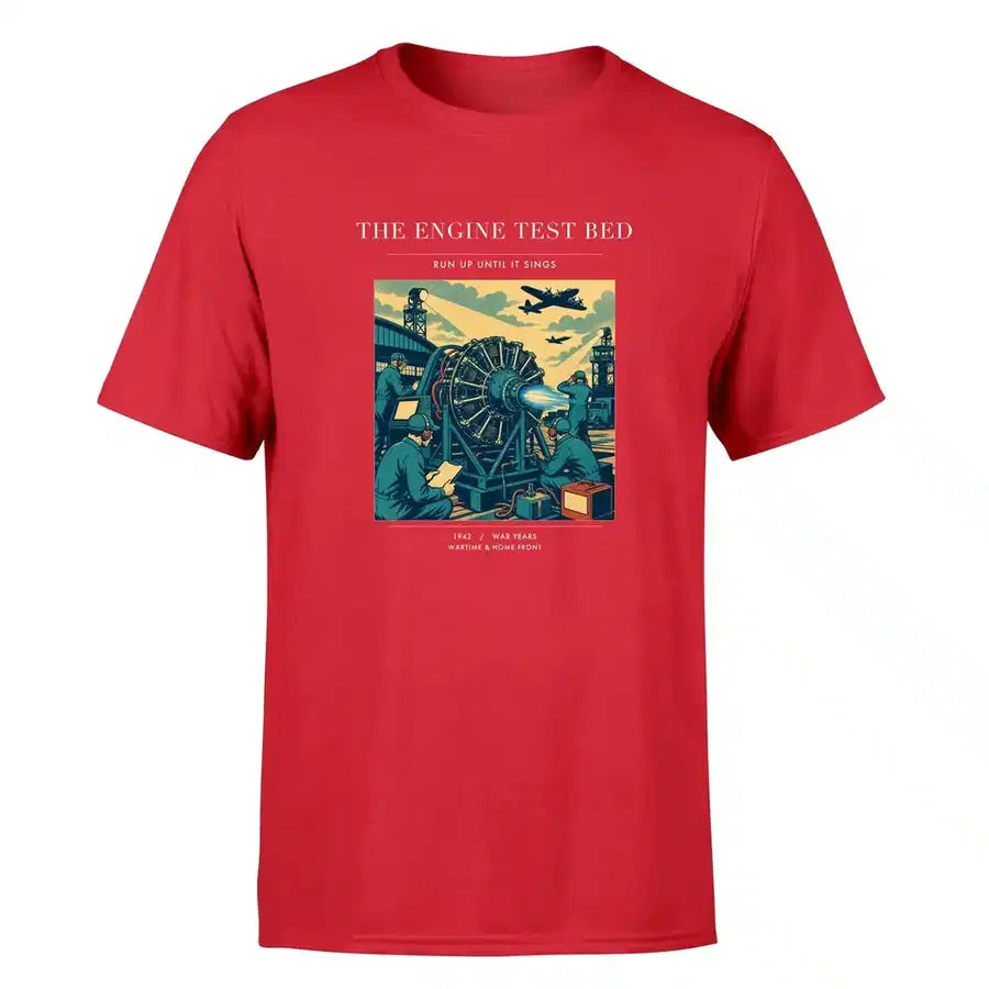 VINTAGE G4520 - The Engine Test Bed - Premium T-Shirt design on red premium t shirt