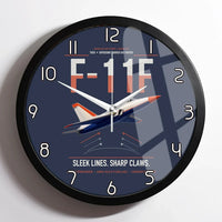 Thumbnail for F-11F Tiger design on navy blue framed wall clock