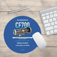 Thumbnail for CF700 design on blue round mouse pad