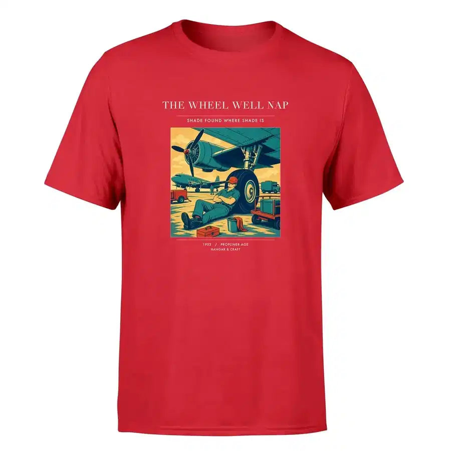VINTAGE G4267 - The Wheel Well Nap - Premium T-Shirt design on red premium t shirt