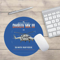 Thumbnail for HAL ALH Dhruv Mk III design on blue round mouse pad