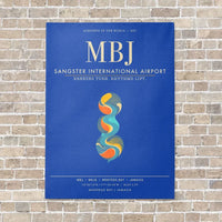 Thumbnail for Sangster International Airport MBJ - Canvas Framed - Blue