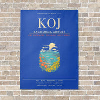 Thumbnail for Kagoshima Airport KOJ - Canvas Framed - Blue