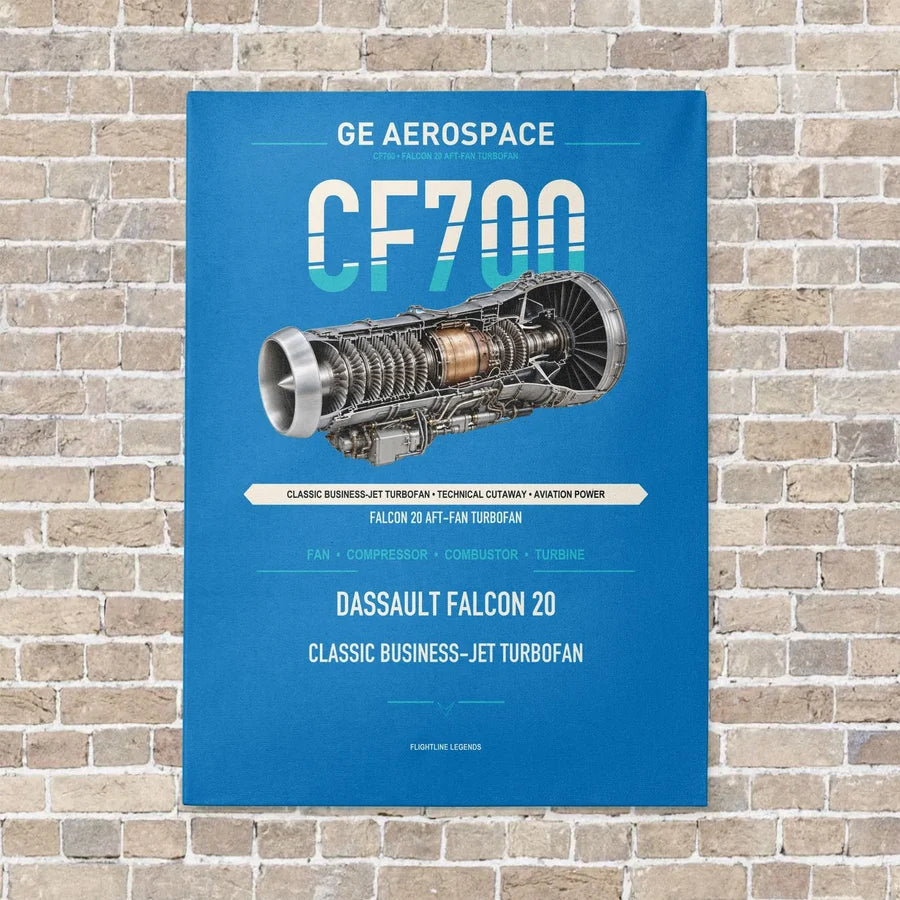 CF700 vertical canvas print - no frame - turquoise background