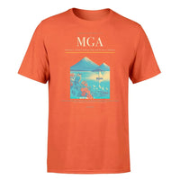 Thumbnail for Augusto C. Sandino International Airport (MGA) T-Shirt single-side front print in Orange | augusto-c-sandino-international-airport-mga-double-side-t-shirt