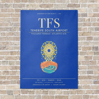 Thumbnail for Tenerife South Airport TFS - Canvas Framed - Blue