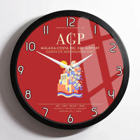 Thumbnail for Malaga-Costa del Sol Airport AGP Wall-Clock Framed - Red