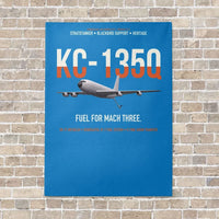 Thumbnail for KC-135Q Blackbird Tanker vertical canvas print - no frame - turquoise background