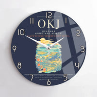 Thumbnail for Okayama Momotaro Airport OKJ Wall-Clock No-Frame - Navy Blue