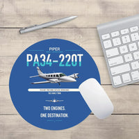 Thumbnail for Piper PA-34-220T Seneca V design on blue round mouse pad