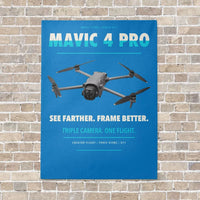 Thumbnail for DJI Mavic 4 Pro vertical canvas print - no frame - turquoise background