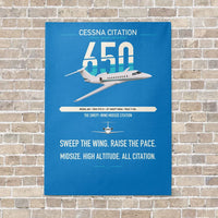 Thumbnail for Cessna Citation 650 - Citation III vertical canvas print - no frame - turquoise background