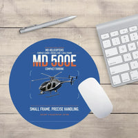 Thumbnail for MD Helicopters MD 500E design on blue round mouse pad