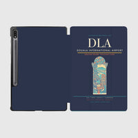 Thumbnail for Douala International Airport (DLA) design on navy blue samsung tablet tablet case