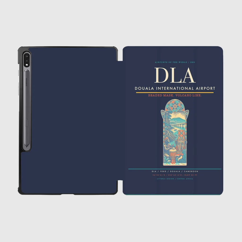 Douala International Airport (DLA) design on navy blue samsung tablet tablet case