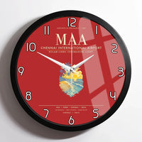 Thumbnail for Chennai International Airport MAA Wall-Clock Framed - Red