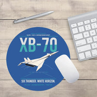 Thumbnail for XB-70A Valkyrie design on blue round mouse pad