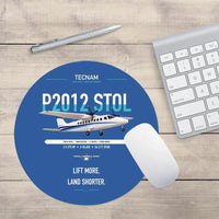 Thumbnail for Tecnam P2012 STOL design on blue round mouse pad