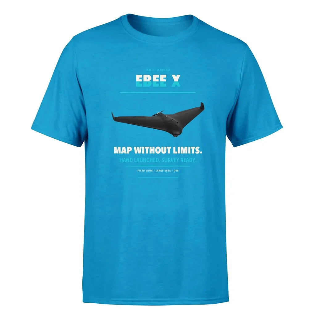 AgEagle eBee X design on turquoise single side