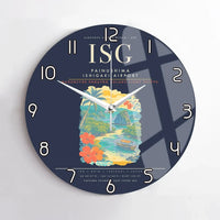 Thumbnail for Painushima Ishigaki Airport ISG Wall-Clock No-Frame - Navy Blue