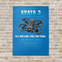 Thumbnail for DJI Avata 2 vertical canvas print - no frame - turquoise background