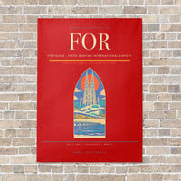 Thumbnail for Fortaleza - Pinto Martins International Airport FOR - Canvas No Frame - Red