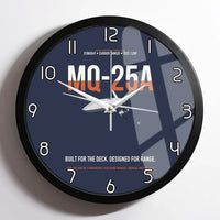 Thumbnail for MQ-25A STINGRAY design on navy blue framed wall clock