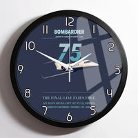 Thumbnail for Bombardier Learjet 75 Liberty design on navy blue framed wall clock