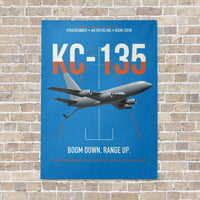 Thumbnail for KC-135 STRATOTANKER vertical canvas print - no frame - turquoise background