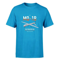 Thumbnail for MQ-1B Predator design on turquoise double-side t-shirt, single-side print