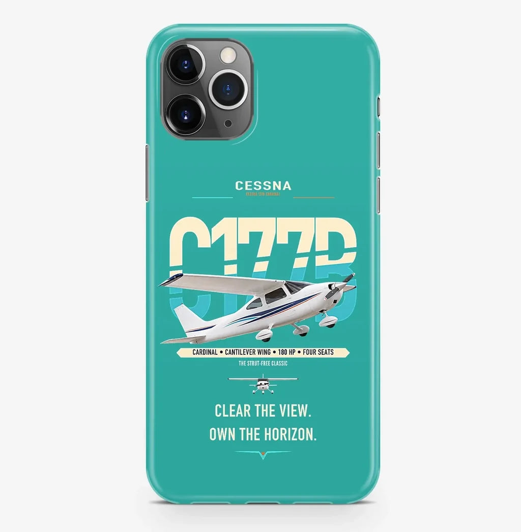 Cessna 177B Cardinal design on turquoise magsafe iphone case, for iPhone Pro Max