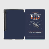 Thumbnail for Airbus H225 design on navy blue samsung tablet tablet case