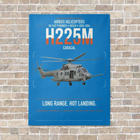 Thumbnail for Airbus Helicopters H225M Caracal vertical canvas print - no frame - turquoise background