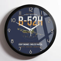 Thumbnail for B-52H Stratofortress design on navy blue framed wall clock