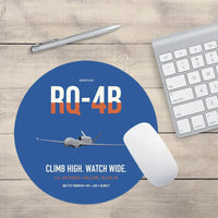 Thumbnail for RQ-4B Global Hawk design on blue round mouse pad
