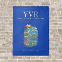 Thumbnail for Vancouver International Airport YVR - Canvas Framed - Blue