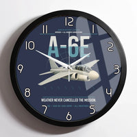 Thumbnail for A-6E Intruder design on navy blue framed wall clock