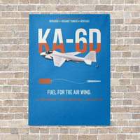 Thumbnail for KA-6D Intruder vertical canvas print - no frame - turquoise background