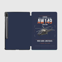 Thumbnail for Leonardo AW149 design on navy blue samsung tablet tablet case