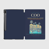 Thumbnail for Cadjehoun Airport (COO) design on navy blue samsung tablet tablet case
