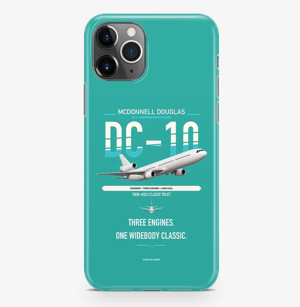 McDonnell Douglas DC-10 design on turquoise magsafe iphone case, for iPhone Pro Max