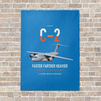 Thumbnail for Kawasaki C-2 vertical canvas print - no frame - turquoise background